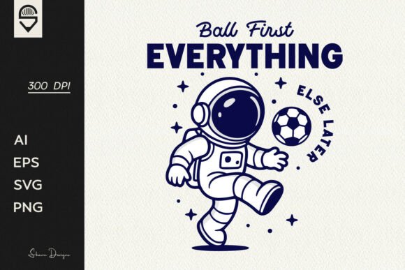 Astronaut Soccer T-Shirt Design: A Fun Graphics Choice