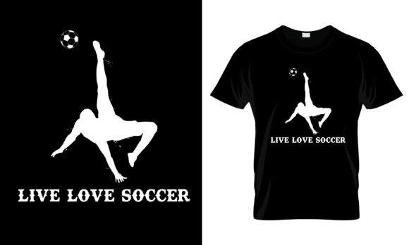 Live Love Soccer T-Shirt: A Vibrant Graphics Asset
