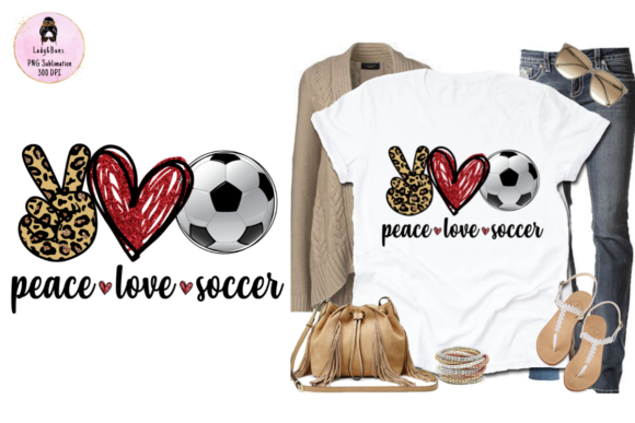 Peace Love Soccer PNG: A Graphic for T-Shirt Designs