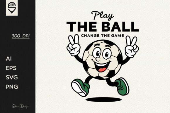 Retro Soccer Ball Character T-Shirt: A Graphic Boost for Local Brands