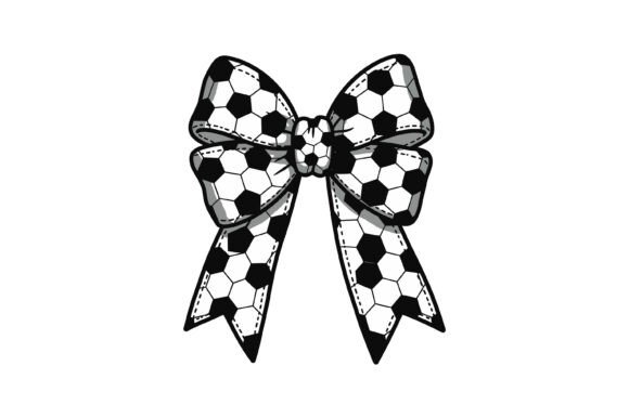 Review: Soccer Pattern Black White Bow Design
